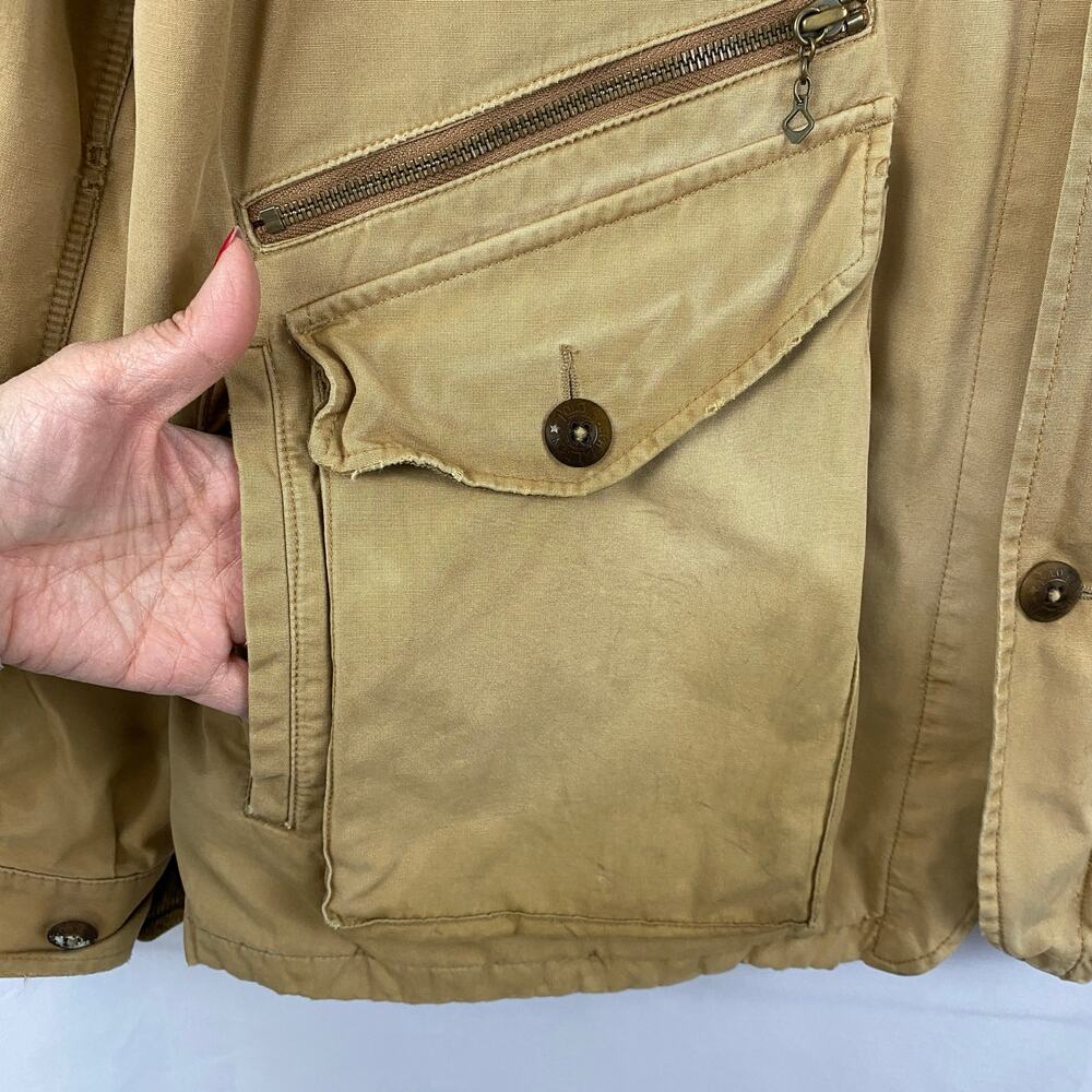 Vintage Polo Ralph Lauren Men Barn Chore Field Hunting Coat Jacket XL Tan Canvas - Picture 6 of 11